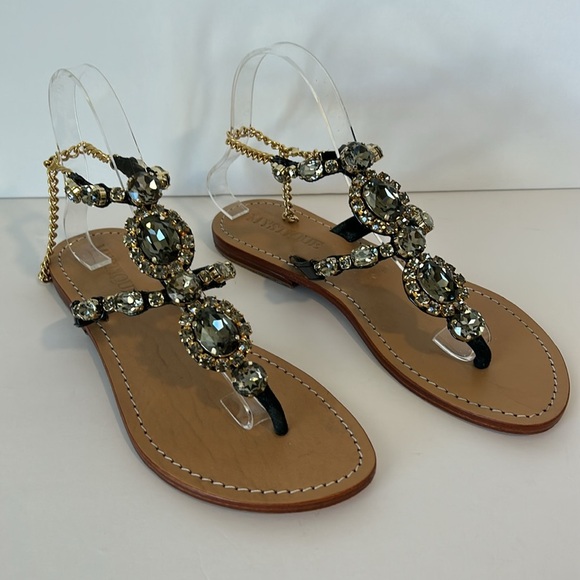 Mystique boutique black brussels sandals size 7 - Picture 4 of 9